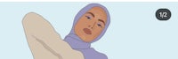 an illustration of a woman wearing a hijab